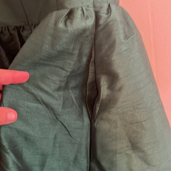 eShakti Emerald Green Fit and Flare Dress - Picture 3 of 5